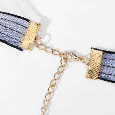 Choker "Assorted" weaving, (set of 5 pcs.), Black-blue color, l = 30.5 cm-3