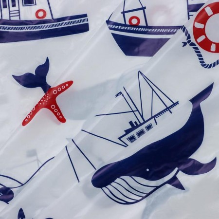 The bathroom curtain "Harbor", 180 × 180 cm, white color-2