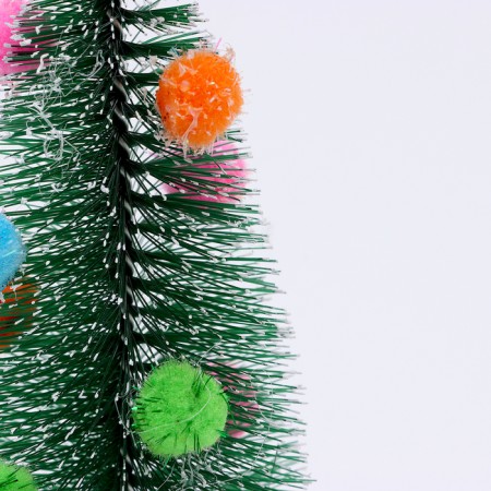 New Year's decor "Christmas tree with colored balls" 7x7x15 cm-1