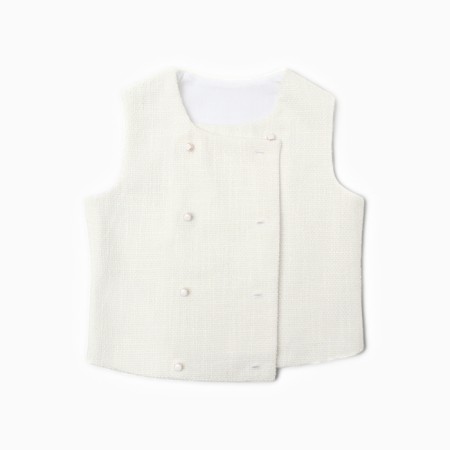 WHITE for Girls, Minaku: Party Dress, white color, height 122 cm-8
