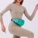 Lightning waist bag, 2 pockets, turquoise color