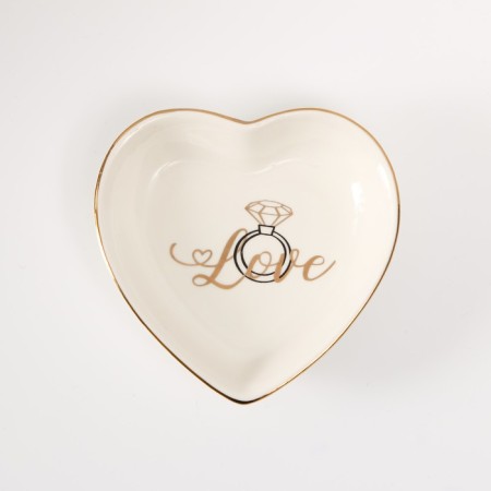 Souvenir ceramics stand for the ring "Heart. Ring" 10.5x10x2 cm-3