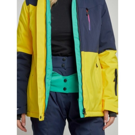 Ski jacket women's winter, size 46, yellow color-7