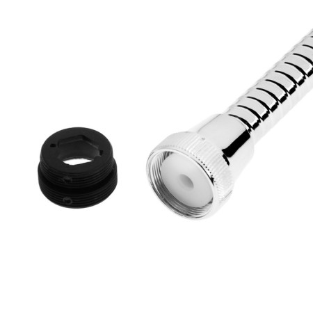 Zein aerator, with stream adjustment, on a flexible hose, 190mm, 3 modes, plastic, white-13