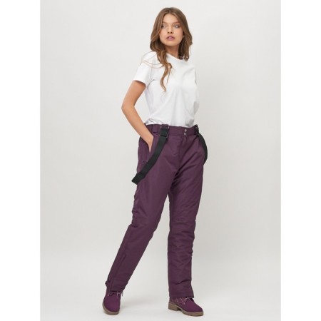 Ski-loving trousers, size 54, dark purple color-2