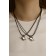 Kulons on the lace "Uzolnoi" heart with an arrow, black-brown color, 45 cm
