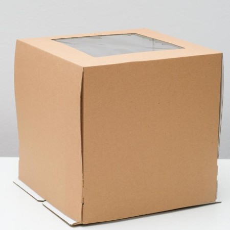 Confectionery packaging with a window, craft, 30 x 30 x 30 cm, set 5 pcs.-1
