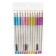 A set of ballpoint pens 12 pieces, 1.0mm, white housing with a rubber deaf, blue ink, mix