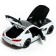 Metal machine, 1:24, inertial, doors, hood, trunk, white color are opened