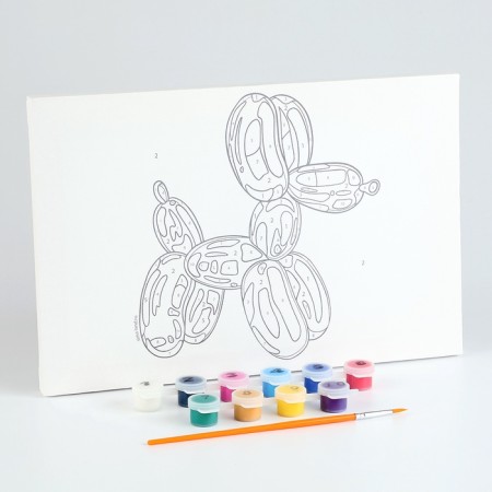 Picture on numbers for children "Infant Dog", 20 x 30 cm-1