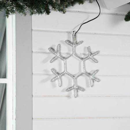 LED figure "Snowflake", 39 cm, Duralight, 72 LED, 220 V, flicker, glow of blue/white-1