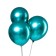 Latex ball 12 "Chrome", metal, set of 5 pcs., Green color