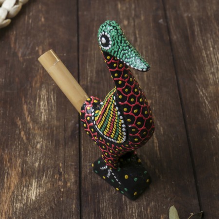 Musical instrument "whistle duck" wood 2x10x17 cm-1