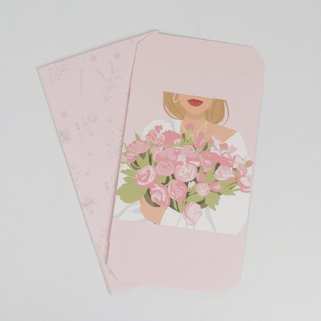 Gift folding box, packaging, "flowers", 17 x 17 x 7 cm-6
