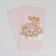 Gift folding box, packaging, "flowers", 17 x 17 x 7 cm