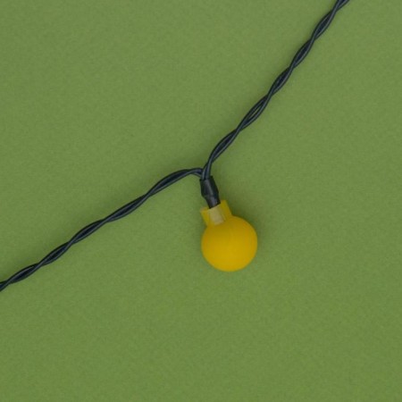 Garland “thread” 4.5 m with nozzles “balls”, IP44, dark thread, 30 LED, yellow glow, 2 modes, solar battery-4