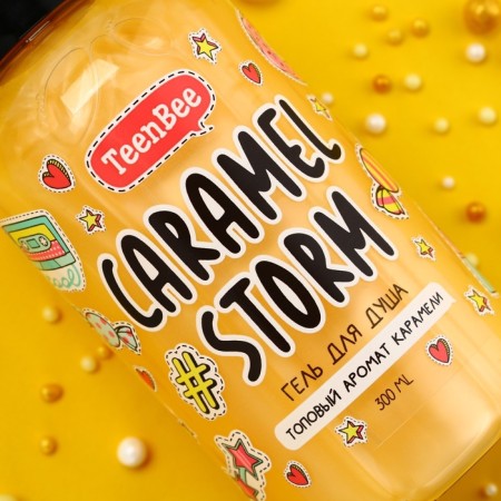 Shower gel, moisturizing, 300 ml, karamel, teenbee aroma, teenbee-10