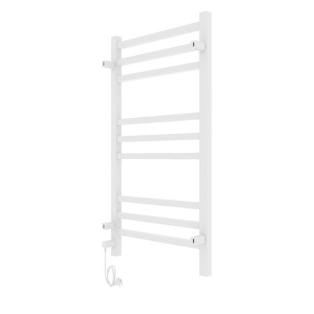 Two -heated towel rail Laris Astor ChK9, 350x700 mm, 9 crossbars, right, white-14