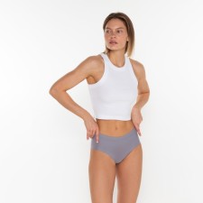 Panties female slips are seamless, dark gray color, size 48 (l)