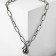 The necklace "chain" sphere, gray color, 50 cm