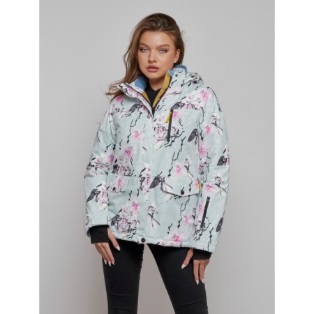 Ski jacket female, size 42, turquoise color-1