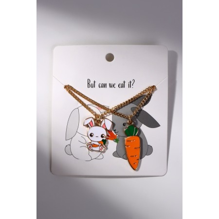 Kulons "Demetrons" Carrots with a hare, white-orange color in gold, 45 cm-4