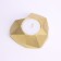 Candle "Heart. Marble" in a candlestick of gypsum with faces, 8x7.5x2.5cm, gold