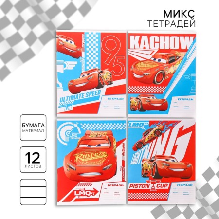 Notebook in a ruler of 12 sheets, 4 types of mix, cover coated paper, wheelbarrows