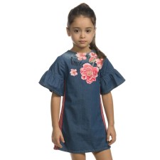 Dress for girls, height 98 cm, blue color