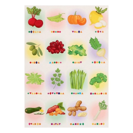 Magnetic set "Letters sticking. Vegetables"-5