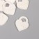 Decor for the creativity of the Polystone "Castle-heart with flower" White set 6 pcs 2.8x3 cm