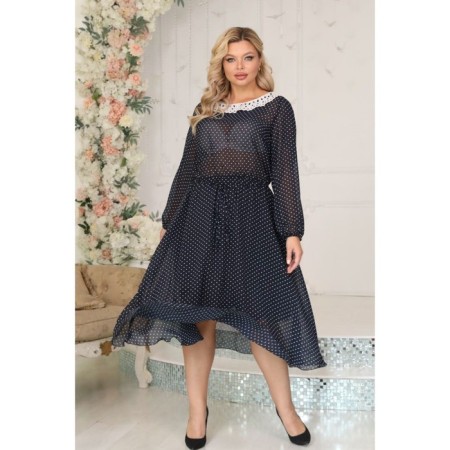 Women's dress, size 54, blue color-5