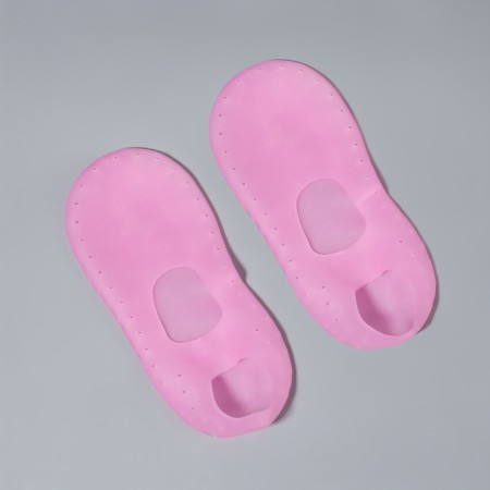 Socks for pedicure, silicone, with perforation, with a strap, size L, pink color-3