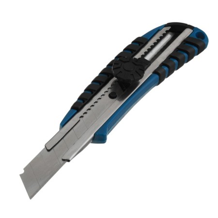 Universal knife "Remocolor", a rubberized case, a screw fixer, reinforced, 18 mm