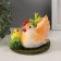 Souvenir polystyrene light “Red -haired chicken with a chicken in the meadow” 14x12.5x11 cm