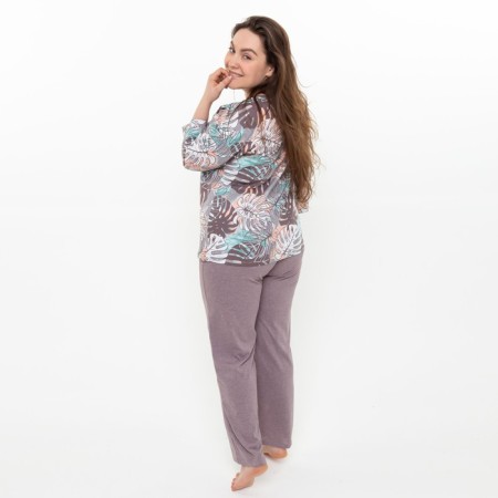 Costume (longshit, trousers) female "oasis" color is light brown, size 46-4
