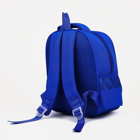 Baby backpack on lightning, 3 outer pockets, blue color-1