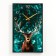 Carty clock is wall-mounted, interior "deer", smooth move, 57 x 35 x 4 cm