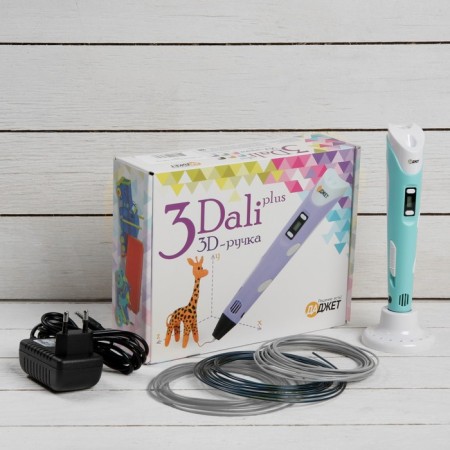 3D handle 3Dali Plus (KIT FB0021B), ABS and PLA, Blue ( + stencil and plastic)