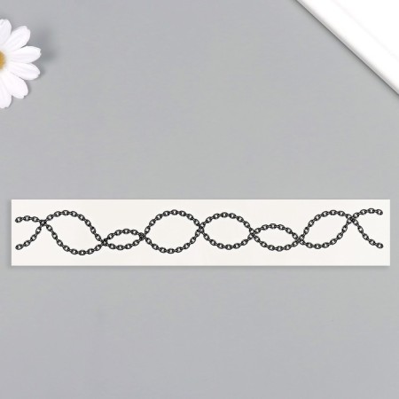 Tattoo on the body Black "Bracelet. Chain" 20x3 cm-3