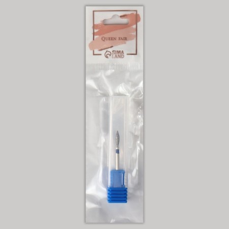 Diamond cutzes for manicure "Flame", medium grain, 2.3 × 10 mm, in a plastic case-5