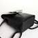 City backpack of artificial leather with lightning, black color
