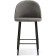 Metal amisore stool/velor, black/gray 48x53x95 cm