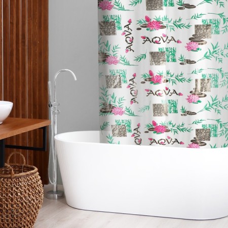 Bathroom curtain "Aqua", 180 × 180 cm, white color