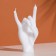 Figure candle "hand-koza", 10x4 cm, white