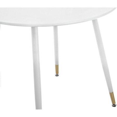 Wooden table Bianka 80x75 White stained metal, white 80x80x75 cm-3