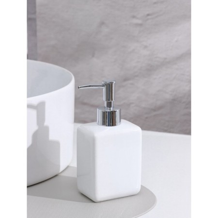 Savanna liquid soap dispenser, 350 ml, white color-2