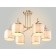 Crystal Lux chandelier, sergio 2901/306, E14, 6x60 W, 49x77x77 cm, gold color