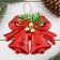 Jewelry decoration "double bell with balls and ribbon" 12.3x9.5 cm, mix