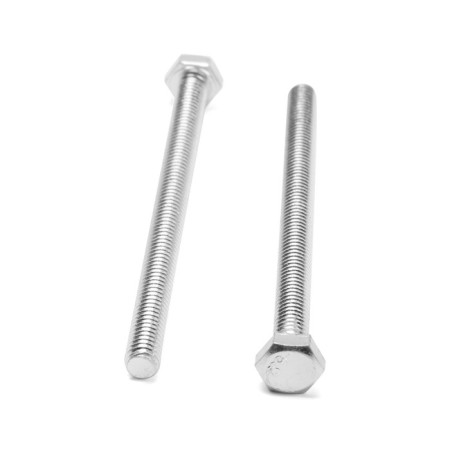 Tundra bolt, with a hexagonal head, galvanized, Din933, M6x80 mm, 2 pcs-2